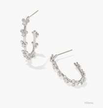 Load image into Gallery viewer, Kendra Scott Mickey Mouse Hoop Earrings White Crystal