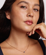 Load image into Gallery viewer, Kendra Scott Mini Elisa Satellite Pendant Necklace Gold Blue Lapis