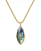 Load image into Gallery viewer, Kendra Scott Ophelia Large Long Pendant Gold - Abalone Shell