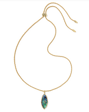 Load image into Gallery viewer, Kendra Scott Ophelia Large Long Pendant Gold - Abalone Shell