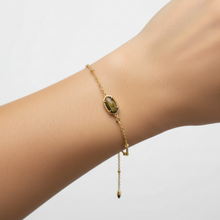Load image into Gallery viewer, Kendra Scott Tiger Striped Dark Brown Elaina Gold Bracelet