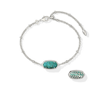 Load image into Gallery viewer, Kendra Scott Tiger Striped Vintage Blue Elaina Silver Bracelet