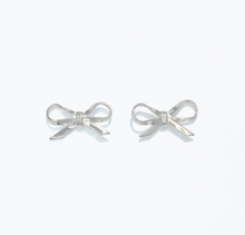 Load image into Gallery viewer, Bow Earrings Gold or Silver