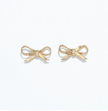 Load image into Gallery viewer, Bow Earrings Gold or Silver