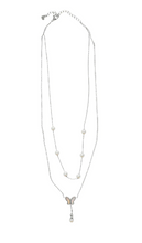 Load image into Gallery viewer, Layered Butterfly Necklace- "Butterflies Appear when Angels are Here"
