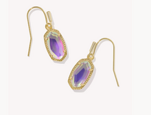 Load image into Gallery viewer, Lee Earrings in Gold Dichroic Glass