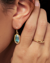 Load image into Gallery viewer, Lee Earrings in Gold Dichroic Glass