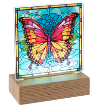 Load image into Gallery viewer, Light Up Stained Glass Nature Decor