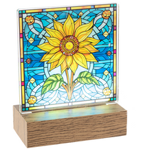 Load image into Gallery viewer, Light Up Stained Glass Nature Decor