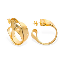 Load image into Gallery viewer, Looped Hoop Earrings in Gold or Silver