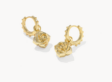 Load image into Gallery viewer, Kendra Scott Mallory Rose Huggie Earrings Blush Ivory Mother of Pearl -Final Sale