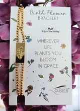 Load image into Gallery viewer, Birth Flower Bracelets