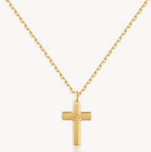 Load image into Gallery viewer, Men's Stainless Steel Gold Cross Pendant Necklace by Brosway