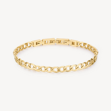Load image into Gallery viewer, Men's Stainless Steel Gold Curb Chain Bracelet by Brosway