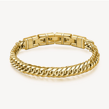 Load image into Gallery viewer, Men's Stainless Steel Gold Groumette Chain Bracelet by Brosway