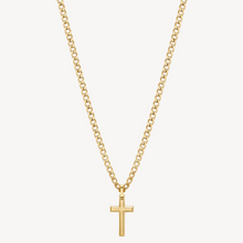 Load image into Gallery viewer, Men's Stainless Steel Gold Necklace with Cross Pendant by Brosway