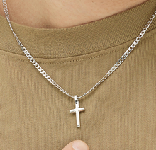 Load image into Gallery viewer, Men's Stainless Steel Necklace with Cross Pendant by Brosway