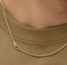 Load image into Gallery viewer, Men's Stainless Steel Gold Chain Link Necklace by Brosway