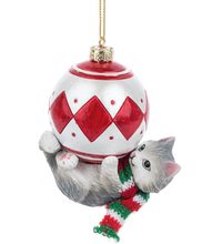 Load image into Gallery viewer, Meowy Christmas Cat Ornament