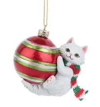 Load image into Gallery viewer, Meowy Christmas Cat Ornament