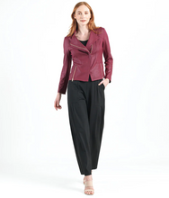 Load image into Gallery viewer, Merlot Liquid Leather Jacket by Clara Sunwoo