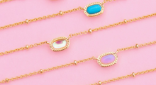 Load image into Gallery viewer, Mini Elisa Satellite Short Pendant Gold Dichroic Glass