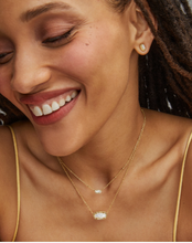 Load image into Gallery viewer, Mini Elisa Satellite Short Pendant Gold Ivory Mother of Pearl