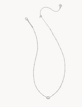 Load image into Gallery viewer, Mini Elisa Satellite Short Pendant Rhodium Ivory Mother of Pearl