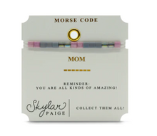 Load image into Gallery viewer, Mom Morse Code Tila Bracelet