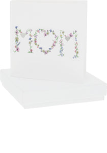 Mom Gift Card with Sterling Silver Earrings