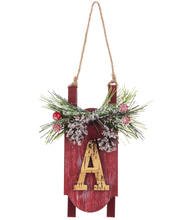 Load image into Gallery viewer, Initial Monogram Sled Ornaments