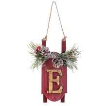Load image into Gallery viewer, Initial Monogram Sled Ornaments