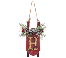 Load image into Gallery viewer, Initial Monogram Sled Ornaments