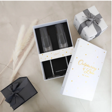 Load image into Gallery viewer, Mr & Mrs Crystal Toasting Glasses - Gift Boxed