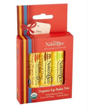 Load image into Gallery viewer, Naked Bee Holiday USDA Organic Lip Balm Trio

