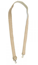 Load image into Gallery viewer, Neutral Straw Diamond Woven Guitar/Purse Strap