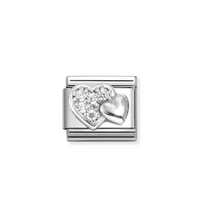 Load image into Gallery viewer, Nomination Composable Link Hearts with Stones