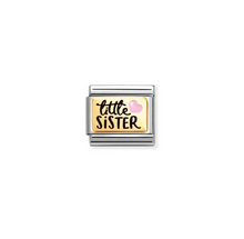 Load image into Gallery viewer, Nomination Composable Link Little Sister with Pink Heart