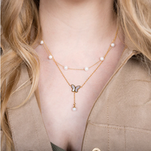 Load image into Gallery viewer, Now She Flies with the Butterflies Necklace Gold