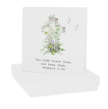 Load image into Gallery viewer, Numbers 6:24 Sterling Silver 7mm Cross Earrings