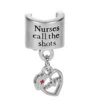 Load image into Gallery viewer, Stethoscope Nurse Charms on Card