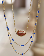 Load image into Gallery viewer, Kendra Scott Football Necklace In Orange Goldstone