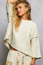 Load image into Gallery viewer, Cable Knit Sweater - Powder Cream