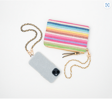 Load image into Gallery viewer, Painted Chain Cell Phone Holder/Wristlet Strap