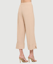 Load image into Gallery viewer, Palazzo Gauze Pants with Elastic Waist with Small Slits - Taupe - USA Made