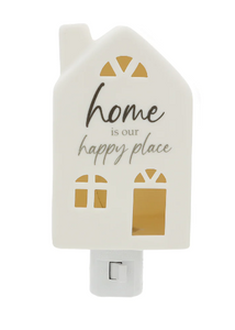 Home Is Our Happy Place 5" Ceramic Night Light