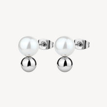 Load image into Gallery viewer, Perfect Stainless Steel Silver Pearl Earrings by Brosway
