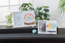 Load image into Gallery viewer, Pet Remembrance Frame with Collar Slot - Paw Prints or Rainbow Bridge