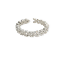 Load image into Gallery viewer, Rhodium CZ Heart Ring