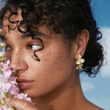 Load image into Gallery viewer, Sakura Gold Statement Earrings